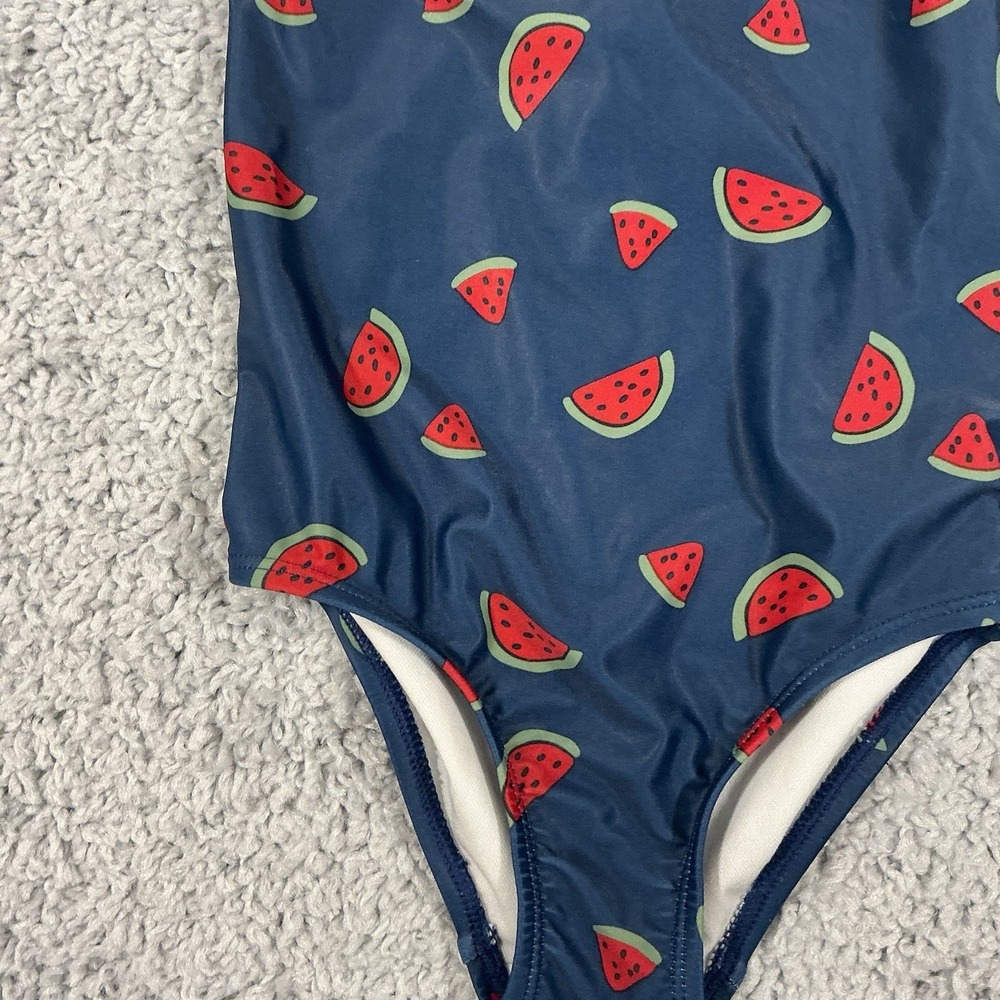 Carter's Baby Girls One Piece Swimsuit‎ Size 4T Blue Watermelon Print Pre-Owned - Picture 4 of 9